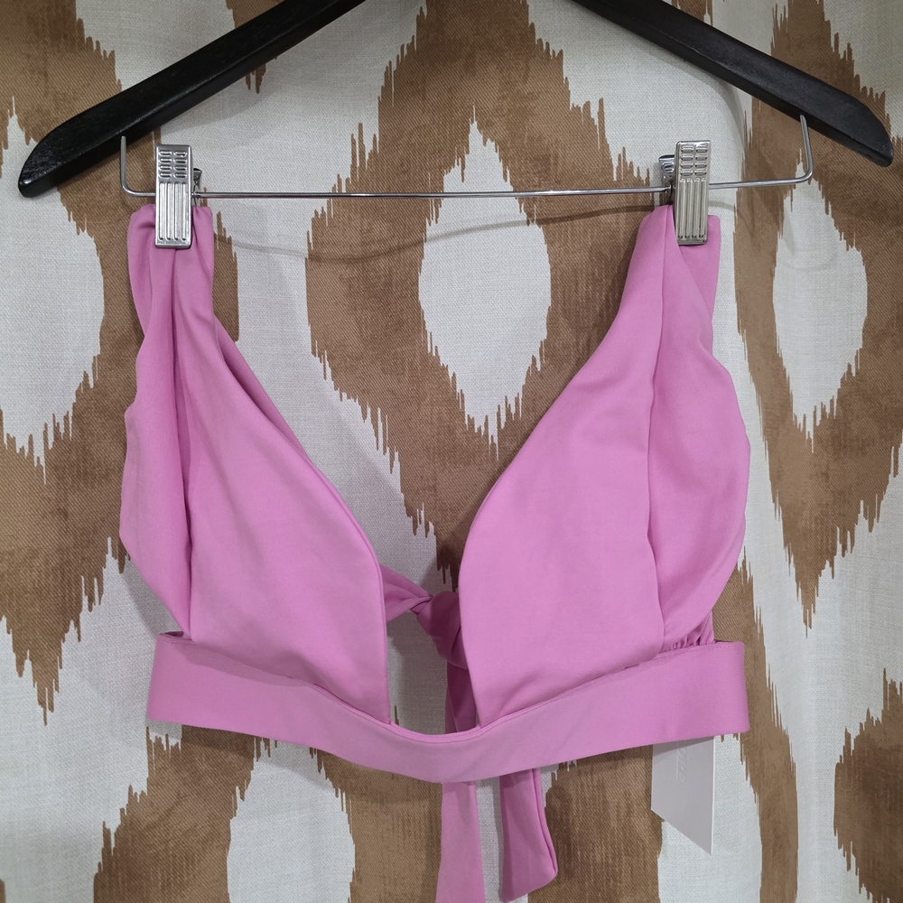 Pink Women's V-Neck Swim Top - Londre